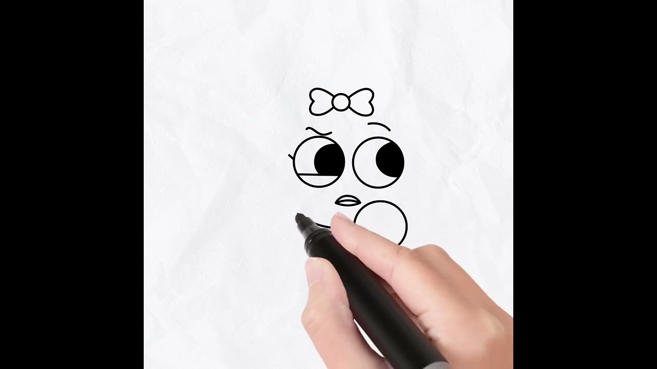 Pinki from Sprunki Logic Drawing – Cute Gaming Character Art #shorts