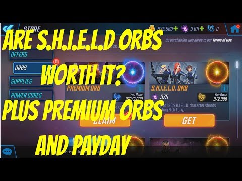 Are Shield Orbs Worth It? Plus Premium Orbs and Payday - Marvel Strike Force