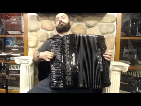 All Black Fisitalia 4145 TC Piano Accordion LMMH 41 120 Concert Tuning