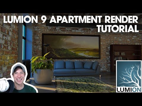 LUMION 9 - Interior Apartment Rendering Tutorial - START TO FINISH FROM SKETCHUP