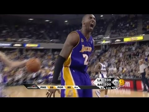 2008 04 03 Kobe bryant Highlights at Kings 34pts，360 Dunks Show Black MAMBA!