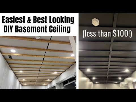 Finishing Basement #11: DIY Accessible Ceiling | Drop Ceiling Idea | CHEAP, EASY, FAST & LOOKS GREAT