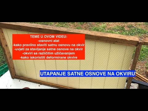 Utapanje satne osnove 🐝 trikovi iskusnih pčelara za pčelare početnike #pčelarstvo2025