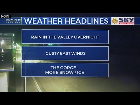 11 p.m. Wednesday evening forecast KOIN 6 News Feb. 13, 2019