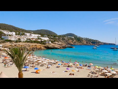 Summer In Spain / Beach Walking Tour 4K / Balearic Islands