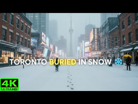 【4K】First Major Snowstorm of 2026 ❄️ | Toronto Snowfall Walk from Yorkville to Downtown (Jan 2026)