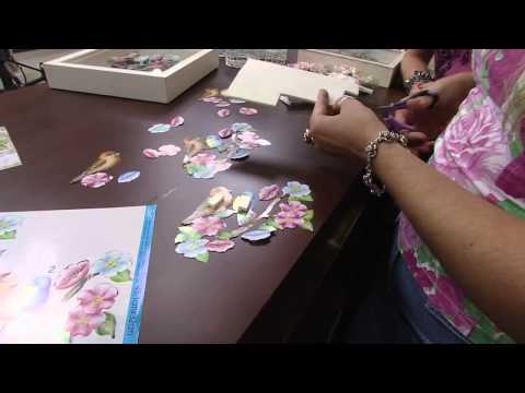 Mulher.com 14/02/2014  - Gaiola decorativa com papel de 3D - Susan Mason (Bloco 1/2)