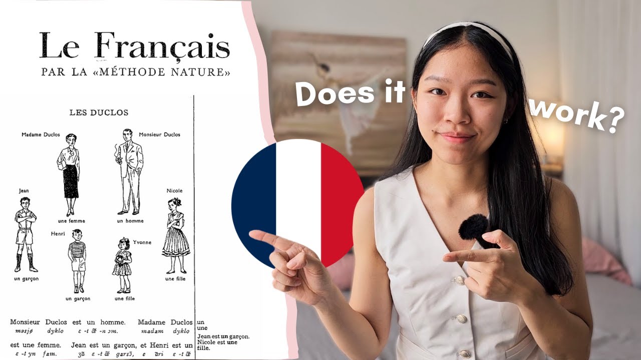 i try the ✨1950's Nature Method✨ to learn French 🇫🇷 A1-B1/B2 story-based learning