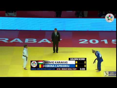 Judo 2015 World Masters Rabat: Karakas (HUN) - Caprioriu (ROU) [-57kg] bronze