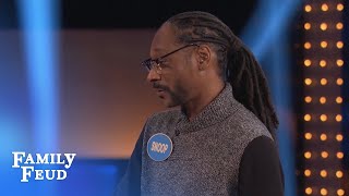 Must SEE! Can SNOOP beat SUGAR RAY on the BUZZER? | Celebrity Family Feud | OUTTAKE