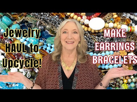 Make EARRINGS + BRACELETS Upcycled Jewelry Making Haul