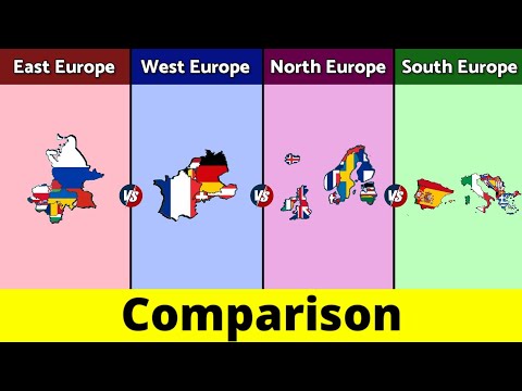 Eastern Europe vs Western Europe vs Northern Europe vs Southern Europe | Comparison | Data Duck 2.o