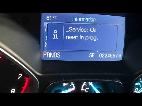 2014-2017 Ford Escape Oil Life Reset