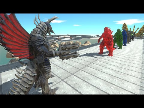 GIGAN FINAL WARS vs WATER UP GHIDORAH  DEATH RUN - Animal Revolt Battle Simulator