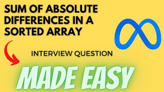 YouTube video 'Sum of Absolute Differences in a Sorted Array- Leetcode 1685 - Python'