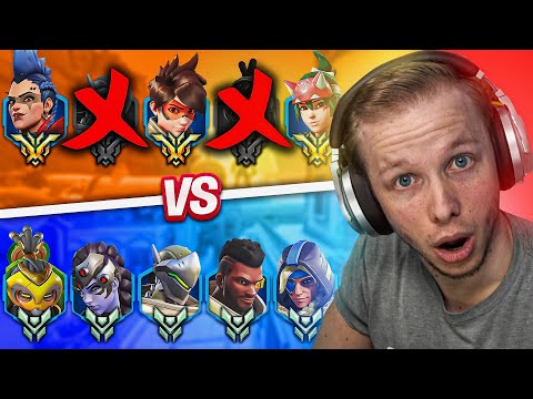 PLATS vs GRANDMASTERS but every time the Grandmasters win, they lose a player... (Overwatch 2)