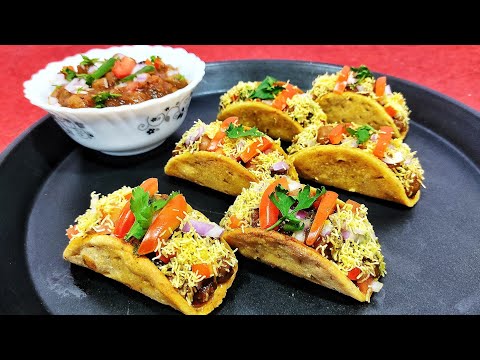 Chole Tacos | Baked Chole Tacos | Pindi Chole Tacos | Healthy Tacos Recipe | How To Make Baked Tacos