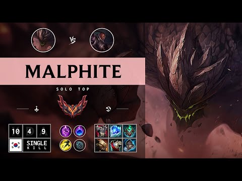 Malphite Top vs Lucian: Unstoppable - KR Grandmaster Patch 14.15