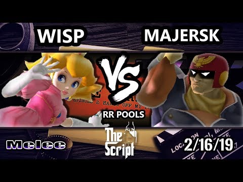 The Script 2 - Wisp (Peach) Vs. Majersk (Captain Falcon) - Smash Melee RR Pools - C1
