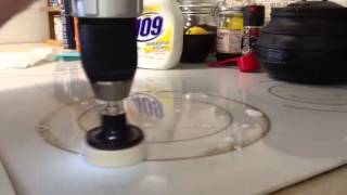 Easy way to clean a ceramic cooktop.