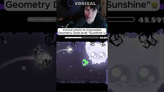 Vorixal reacts to Impossible Geometry Dash level ‘sunshine’ 😭#fyp #vorixal #geometrydash #geometry