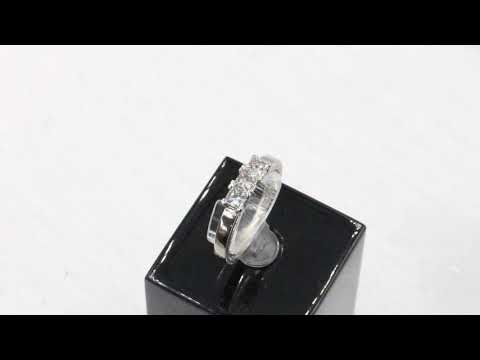 18ct White Gold Trilogy Diamond .50ct Size M 3.5g Ring - 0133001