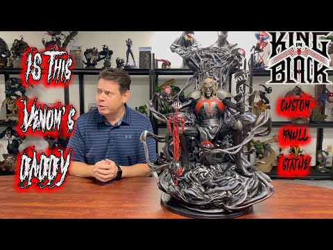 Is this VENOM'S DADDY?: Custom KNULL on Throne STATUE REVIEW from KING IN BLACK