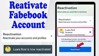 How to reactivate facebook account after deactivating | facebook reactivate | reactivate fb account