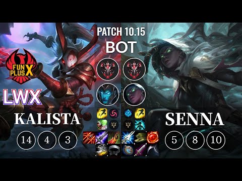 FPX Lwx Kalista vs Senna Bot - KR Patch 10.15