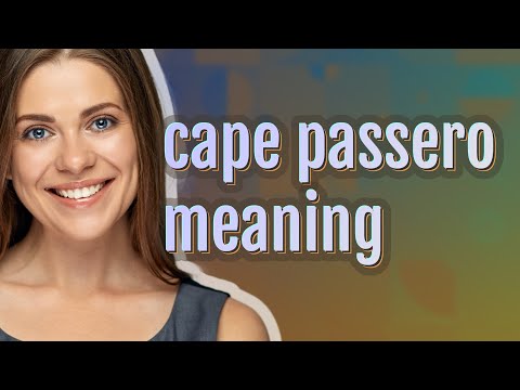 Cape passero | meaning of Cape passero