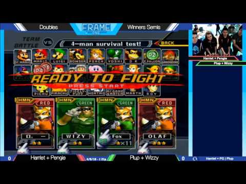 Frame One - Plup + Wizzrobe (Green) vs Harriet + Pengie (Red) - Winners Semis