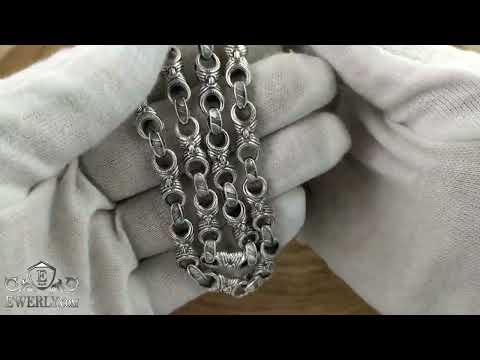 Men's thick silver chain 100 grams - buy author's weaving of sterling silver