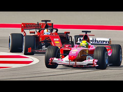 Ferrari F1 2019 vs Ferrari F1 2004 - Austin USA GP