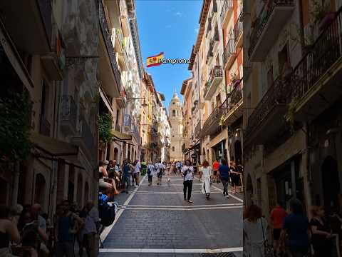 📍PAMPLONA, Navarra - Beautiful Medieval City 🇪🇦 Spain’s Most Beautiful Cities #4k #walkingtour