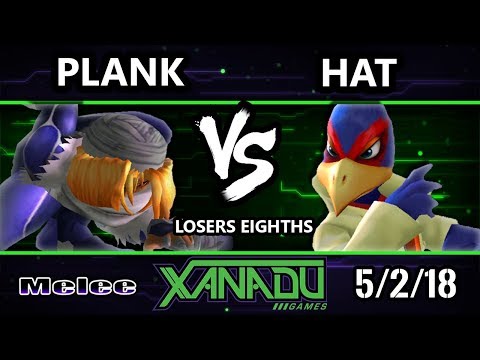 S@X 248 Melee - Plank (Fox, Sheik) Vs. hat (Falco) - Smash Melee Losers Top 8