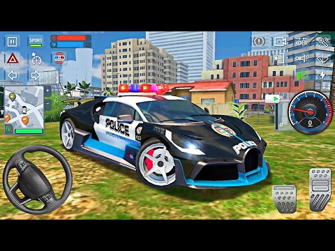 Bugatti Police Car Driving Chase Simulator 3D - City Police Car Chase 2024 Android Gameplay HD