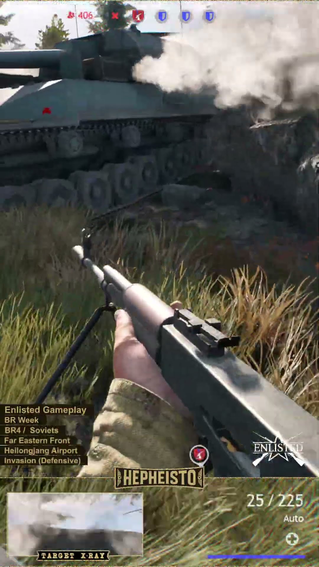Machinegunner eliminates Tank Ho-Ri Production with Explosion Pack