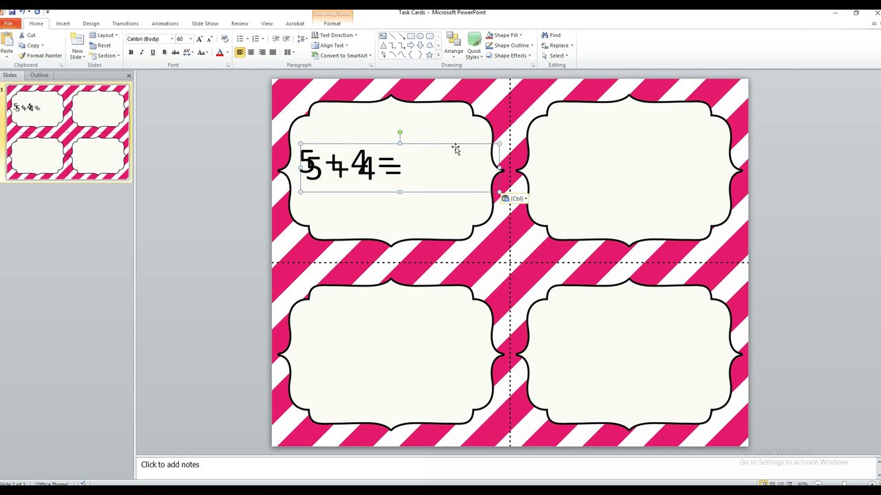 How to work with editable task card templates