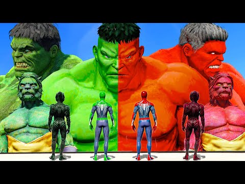 World War Hulk | Hulk vs Red Hulk vs Spiderman vs Green Spiderman vs Green Goblin - What If