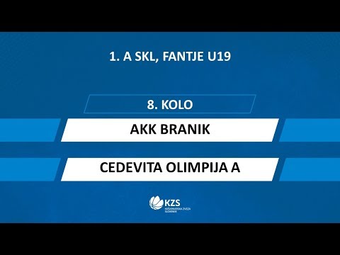 AKK Branik : Cedevita Olimpija A - 8. kolo - 1. A SKL za fante U19 - Sezona 2019/20 - 5/5