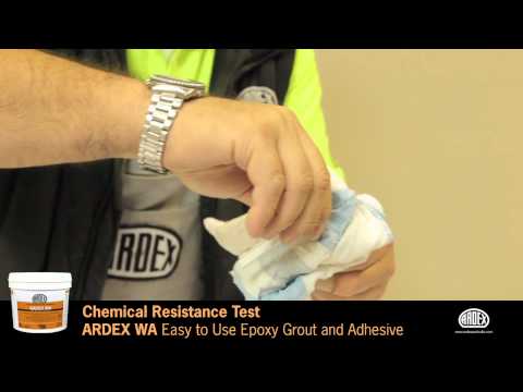 ARDEX WA Grout - Easy to Use Epoxy Grout and Adhesive - Chemical Resistance Test