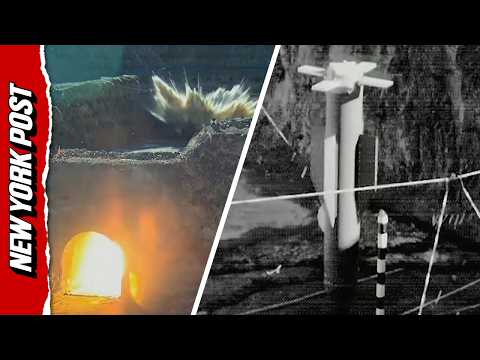 Jaw-dropping footage shows how 30,000-pound bunker-buster bombs were used in Iran strike
