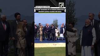 WATCH: Trump wanders off in wrong direction, French Prez Macron quickly guides him back 