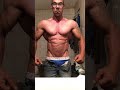 Fit dad posing in bathroom