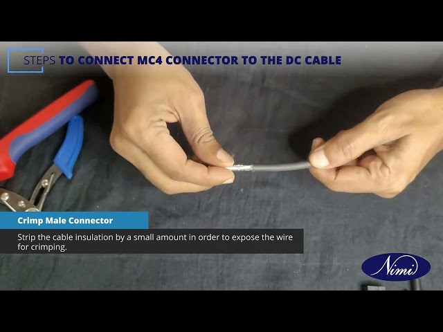 Connect rated wires in terminal box of solar panel & MC4 connectors