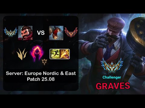 Graves Jungle vs Fiddlesticks - EUNE Challenger - Patch 25.08