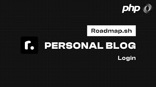 Download the video "Roadmap.sh | Personal Blog: Login ( PHP, JSON )"