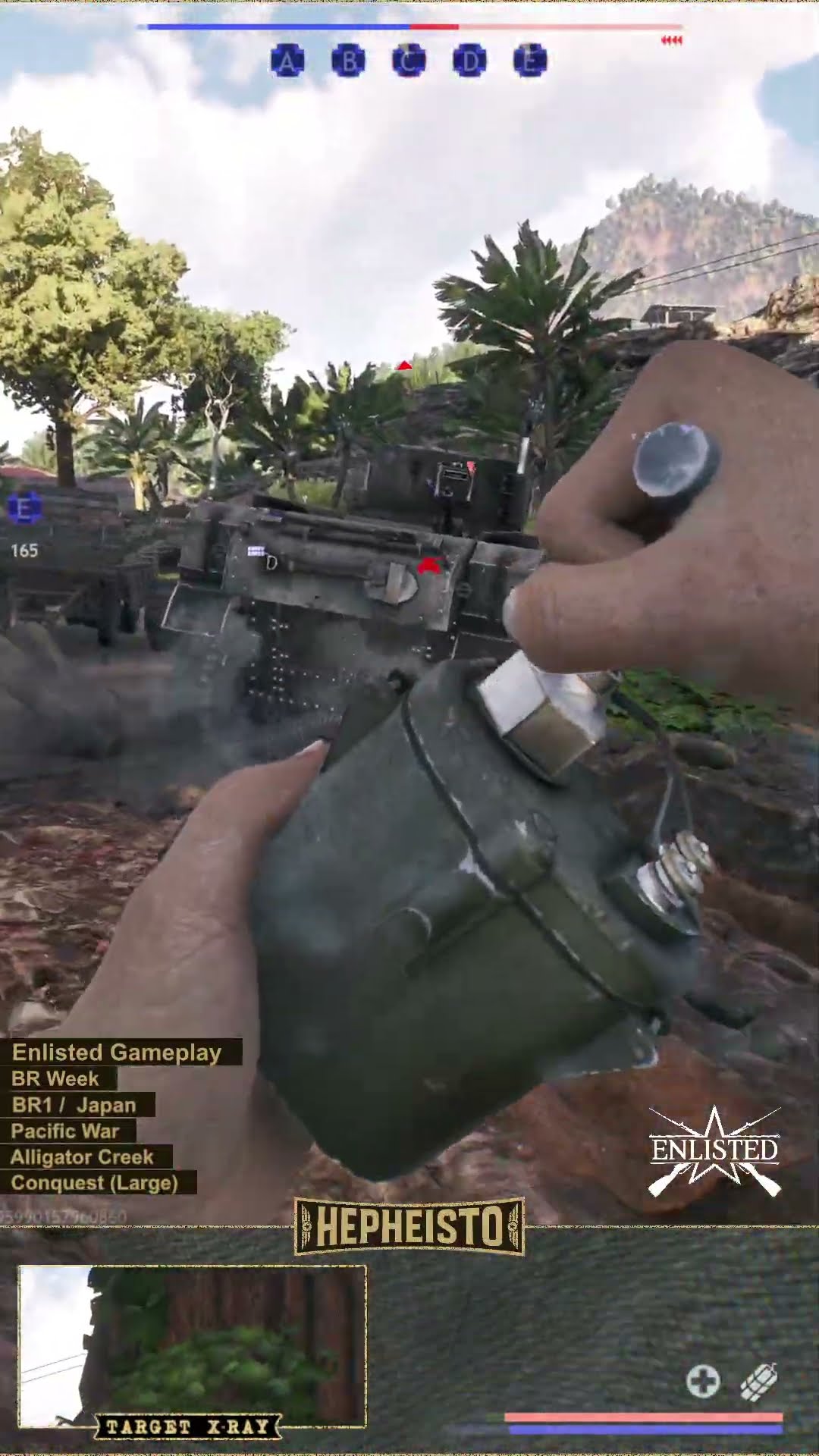 Assaulter eliminates Tank M3 Stuart with TNT Charge and Explosion Pack