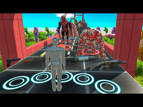🔥FPS DEATH RUN DEADLY BRIDGE all GUNS vs ALL UNITS - Animal Revolt Battle Simulator