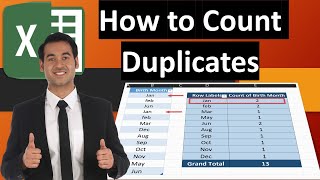 How to Count Duplicates with the Help of Pivot Table - In MS Excel-(V035)